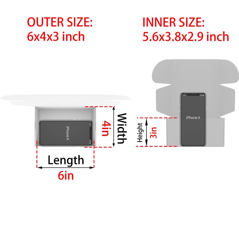 Lmuze Small Black Shipping Boxes for Small Business Pack of 25-6x4x3 inches Cardboard Corrugated Mailer Boxes for Shipping Packaging Craft Gifts Giving Products - Image 2